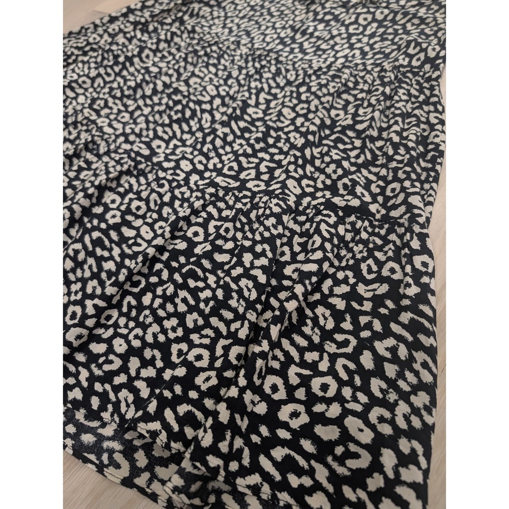 Zara Leopard Print Loose Tiered Babydoll Indie Sleeze Mini Dress M - Picture 9 of 16